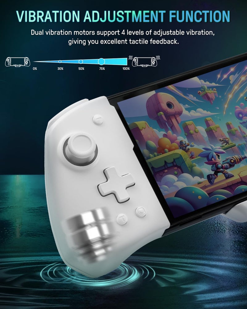 FUNLAB Switch Joypad Controllers for Nintendo Switch/OLED Joycon Replacement, Customizable Switch handheld Controller with Hall Effect Joysticks, Luminous One-Piece Controles Joypad Controller - 7 LED Colors - Image 4